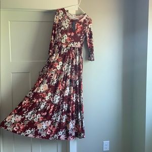 Tiered skirt maxi dress from DOWNEAST floral